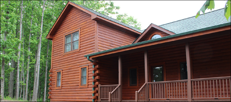 Log Home Staining in Hague, Virginia